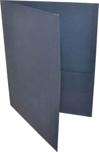 UNIVERSAL - 11" Long x 8-1/2" Wide Leatherette Two-Pocket Portfolios - Dark Blue - A1 Tooling