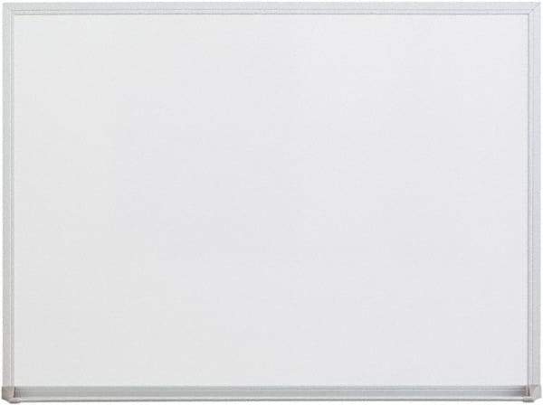 UNIVERSAL - 18" High x 24" Wide Melamine Dry Erase Board with 3/4" Rail - Aluminum, 5/8" Deep - A1 Tooling