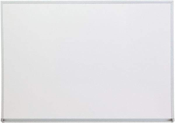 UNIVERSAL - 36" High x 48" Wide Melamine Dry Erase Board with 3/4" Rail - Aluminum, 5/8" Deep - A1 Tooling