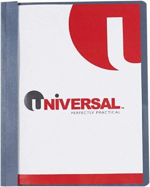 UNIVERSAL - 8-1/2" Long x 8-1/2 to 11" Wide Plastic Clip Style Report Cover - Clear & Dark Blue - A1 Tooling