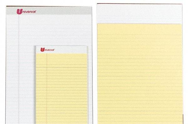 UNIVERSAL - 50 Sheet, 8-1/2 x 14", Perforated Style Ruled Pads - Canary - A1 Tooling