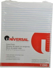 UNIVERSAL - 50 Sheet, 8-1/2 x 11", Glue Top Ruled Writing Pad - White - A1 Tooling