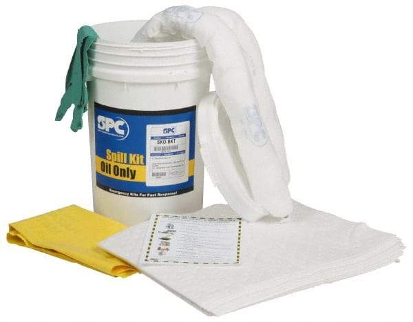 Brady SPC Sorbents - 9 Gal Capacity Universal Spill Kit - 6.5 Gal Bucket - A1 Tooling