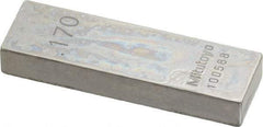 Mitutoyo - 0.17" Rectangular Steel Gage Block - Accuracy Grade 0, Includes Certificate of Inspection - A1 Tooling