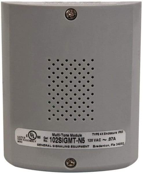 Edwards Signaling - 120 VAC, Base Mount Signal Combination Tone Card - 3R, 4X NEMA Rated, IP54 Ingress Rating, 0.05 Amp, 79 dB at 10 Ft. to 89 dB at 1m Adjustable Output, For Use with 102 Series Stacklights - A1 Tooling