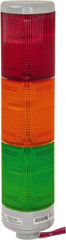 Edwards Signaling - Incandescent Lamp, Amber, Green, Red, Steady, Preassembled Stackable Tower Light Module Unit - 24 VDC, 0.96 Amp, IP54, IP65 Ingress Rating, 3R, 4X NEMA Rated, Pipe Mount - A1 Tooling