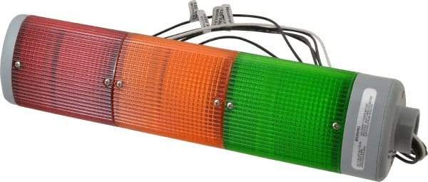 Edwards Signaling - Incandescent Lamp, Amber, Green, Red, Steady, Preassembled Stackable Tower Light Module Unit - 120 VAC, 0.32 Amp, IP54, IP65 Ingress Rating, 3R, 4X NEMA Rated, Pipe Mount - A1 Tooling