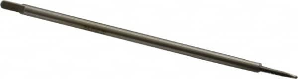 Hertel - #2-56 UNC 2 Flute H2 Bright Finish High Speed Steel Spiral Point Extension Tap - Plug Chamfer, 4" OAL, 2B Class of Fit - Exact Industrial Supply