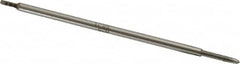 Hertel - #4-48 UNF 2 Flute H2 Bright Finish High Speed Steel Spiral Point Extension Tap - Plug Chamfer, 4" OAL, 2B Class of Fit - Exact Industrial Supply