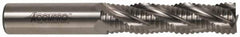 Accupro - 1/2" Diam, Coarse Pitch, 1-1/4" LOC, 4 Flute Powdered Metal Corner Chamfer Roughing End Mill - Uncoated, 3-1/4" OAL, 1/2" Shank Diam, Single End, Centercutting, 30° Helix - A1 Tooling