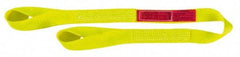 Lift-All - 12' Long x 3" Wide, 8,600 Lb Vertical Capacity, 2 Ply, Nylon Web Sling - 6,900 Lb Choker Capacity, Yellow - A1 Tooling