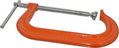 Gibraltar - Regular-Duty 8" Max Opening, 3-1/4" Throat Depth, Forged Steel Standard C-Clamp - 6,900 Lb Capacity, 0" Min Opening, Deep Throat - A1 Tooling