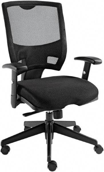 ALERA - 28-3/4" High Office/Managerial/Executive Chair - 18" Wide x 18" Deep, Mesh Seat, Black - A1 Tooling