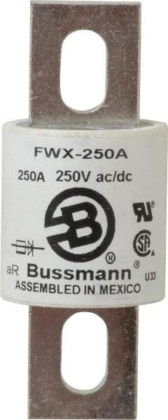 Cooper Bussmann - 250 VAC/VDC, 250 Amp, Fast-Acting Semiconductor/High Speed Fuse - Stud Mount Mount, 3-27/32" OAL, 200 (RMS), 50 at DC kA Rating, 1-1/2" Diam - A1 Tooling