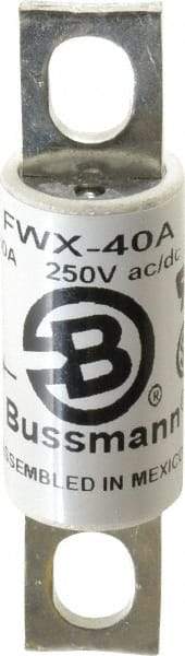 Cooper Bussmann - 250 VAC/VDC, 40 Amp, Fast-Acting Semiconductor/High Speed Fuse - Stud Mount Mount, 3-3/16" OAL, 200 (RMS), 50 at DC kA Rating, 0.81" Diam - A1 Tooling