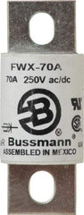 Cooper Bussmann - 250 VAC/VDC, 70 Amp, Fast-Acting Semiconductor/High Speed Fuse - Stud Mount Mount, 3.13" OAL, 200 (RMS), 50 at DC kA Rating, 1.22" Diam - A1 Tooling