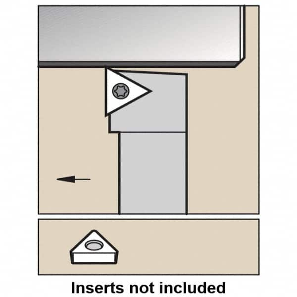 Kennametal - STGC, Left Hand Cut, 0° Lead Angle, 16mm Shank Height x 16mm Shank Width, Neutral Rake Indexable Turning Toolholder - 100mm OAL, TC..1102.. Insert Compatibility, Series Screw-On - A1 Tooling