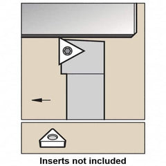 Kennametal - STGC, Right Hand Cut, 0° Lead Angle, 16mm Shank Height x 16mm Shank Width, Neutral Rake Indexable Turning Toolholder - 100mm OAL, TC..1102.. Insert Compatibility, Series Screw-On - A1 Tooling