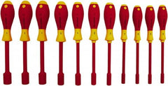 Wiha - 11 Piece 5/32 to 5/8" Insulated Nutdriver Set - Cushion Grip Handle - A1 Tooling