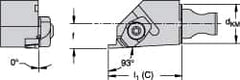 Kennametal - Insert Style NG 2R, 19.99mm Head Length, Right Hand Cut, Internal Modular Threading Cutting Unit Head - System Size KM16, 0.394" Center to Cutting Edge, Series Top Notch - A1 Tooling