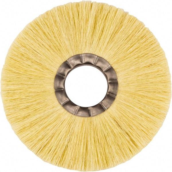 Weiler - 8" OD, 2" Arbor Hole, Natural Fiber Wheel Brush - 5/8" Face Width, 2-1/2" Trim Length, 5,000 RPM - A1 Tooling