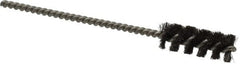 Weiler - 1" Long x 3/8" Diam Steel Tube Brush - Single Spiral, 3-1/2" OAL, 0.004" Wire Diam, 1/8" Shank Diam - A1 Tooling