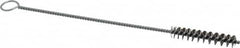 Weiler - 2" Long x 3/8" Diam Steel Hand Tube Brush - Single Spiral, 8" OAL, 0.004" Wire Diam, 1/8" Shank Diam - A1 Tooling