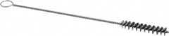 Weiler - 2" Long x 3/8" Diam Steel Hand Tube Brush - Single Spiral, 8" OAL, 0.006" Wire Diam, 1/8" Shank Diam - A1 Tooling