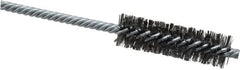 Weiler - 3/4" Diam Helical Steel Tube Brush - Double Spiral, 0.0104" Filament Diam, 2-1/2" Brush Length, 5-1/2" OAL, 1/4" Diam Shank - A1 Tooling