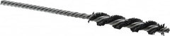 Weiler - 3/8" Diam Helical Nylon Tube Brush - Single Spiral, 0.022" Filament Diam, 2" Brush Length, 5" OAL, 5/32" Diam Shank - A1 Tooling