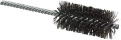 Weiler - 1-1/4" Diam Helical Steel Tube Brush - Double Spiral, 0.006" Filament Diam, 2-1/2" Brush Length, 5-1/2" OAL, 1/4" Diam Shank - A1 Tooling