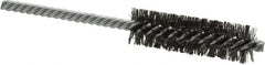 Weiler - 3/4" Diam Helical Steel Tube Brush - Double Spiral, 0.008" Filament Diam, 2-1/2" Brush Length, 5-1/2" OAL, 1/4" Diam Shank - A1 Tooling