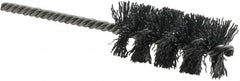 Weiler - 1-1/4" Diam Helical Nylon Tube Brush - Single Spiral, 0.022" Filament Diam, 2-1/2" Brush Length, 5-1/2" OAL, 1/4" Diam Shank - A1 Tooling