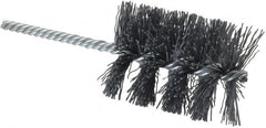 Weiler - 2" Diam Helical Nylon Tube Brush - Single Spiral, 0.022" Filament Diam, 2-1/2" Brush Length, 5-1/2" OAL, 1/4" Diam Shank - A1 Tooling