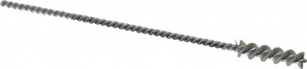 Weiler - 0.26" Diam Helical Nylon Tube Brush - 0.012" Filament Diam, 1" Brush Length, 5" OAL, 0.115" Diam Shank - A1 Tooling