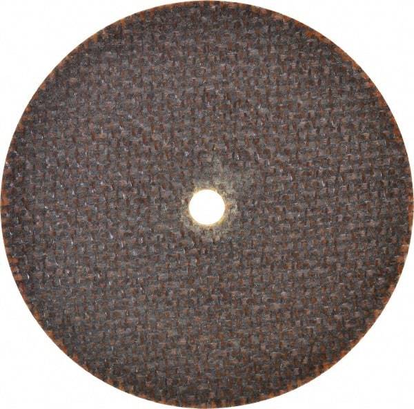 Norton - 3" 60 Grit Aluminum Oxide Cutoff Wheel - 0.06" Thick, 1/4" Arbor, 25,465 Max RPM, Use with Die Grinders - A1 Tooling