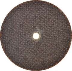 Norton - 3" 60 Grit Aluminum Oxide Cutoff Wheel - 0.06" Thick, 1/4" Arbor, 25,465 Max RPM, Use with Die Grinders - A1 Tooling