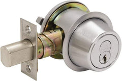 Falcon - Less Cylinder - SFIC Keying, Single Cylinder Deadbolt - Satin Chrome Coated, Steel - A1 Tooling