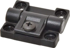 Value Collection - 1-45/64" Long x 1-29/64" Wide x 1-3/32" Thick, Adjustable Friction Hinge - Black Acetal Leaves with Polycarbonate Pin & 303 Stainless Steel Nut & Screw, Black Finish - A1 Tooling