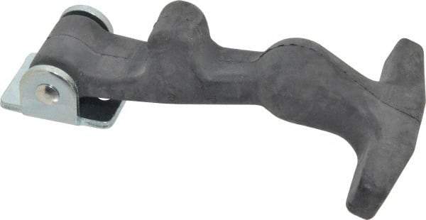 Value Collection - 5-7/8" Long x 3-1/8" Wide x 1-1/4" High, Draw Latch - EPDM Rubber Handle, 1010 Steel Keeper & Bracket, Aluminum Rivet, with Black Finish - A1 Tooling