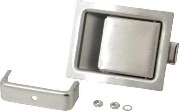 Made in USA - 5" Long x 2.68" Wide x 1-15/16" High, Paddle Latch - Stainless Steel, with Brushed Finish - A1 Tooling