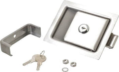 Made in USA - 5" Long x 4" Wide x 1-15/16" High, Paddle Latch - Stainless Steel, with Brushed Finish - A1 Tooling