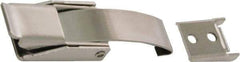 Made in USA - 3.3" Long x 7/8" Wide x 9/16" High, Draw Latch - Stainless Steel, with Passivate Finish - A1 Tooling