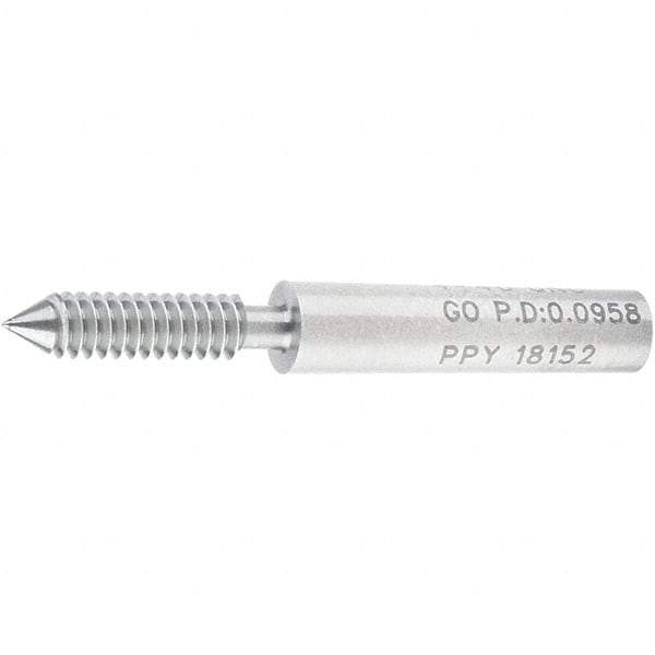 SPI - #4-40, Class 2B, 3B, Single End Plug Thread Go Gage - Steel, Size 00 Handle Not Included - A1 Tooling