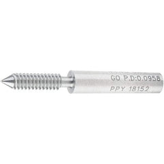 SPI - #4-40, Class 2B, 3B, Single End Plug Thread Go Gage - Steel, Size 00 Handle Not Included - A1 Tooling