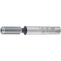 SPI - #8-36, Class 2B, 3B, Single End Plug Thread Go Gage - Steel, Size 0 Handle Not Included - A1 Tooling