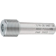 SPI - 7/16-28, Class 2B, Single End Plug Thread No Go Gage - Steel, Size 2 Handle Not Included - A1 Tooling