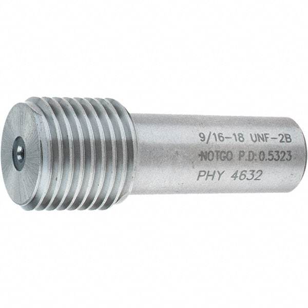 SPI - 9/16-18, Class 2B, Single End Plug Thread No Go Gage - Steel, Size 3 Handle Not Included - A1 Tooling