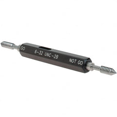 SPI - #6-32, Class 2B, Double End Plug Thread Go/No Go Gage - Steel, Size 00 Handle Included - A1 Tooling