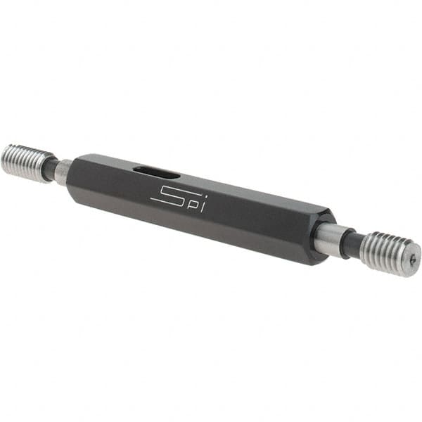 SPI - #12-28, Class 2B, Double End Plug Thread Go/No Go Gage - Steel, Size 0 Handle Included - A1 Tooling